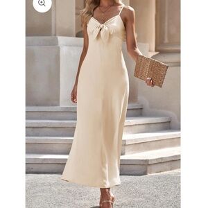 Spaghetti Strap Tie Detail Dress